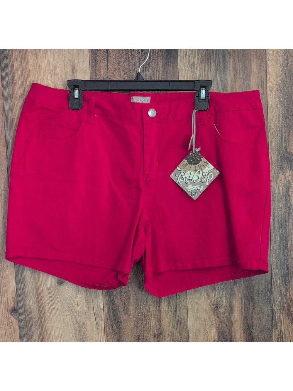 BeBop Red Plus Size Jean Shorts 18                NWT                     811U